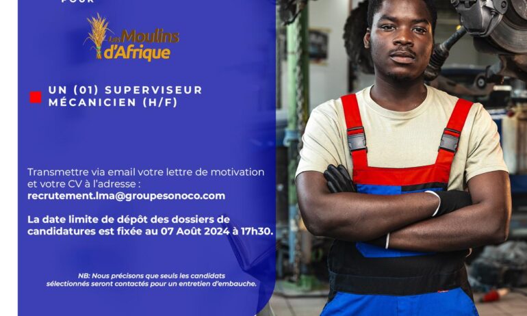 UN (01) SUPERVISEUR MECANICIEN  (H/F)