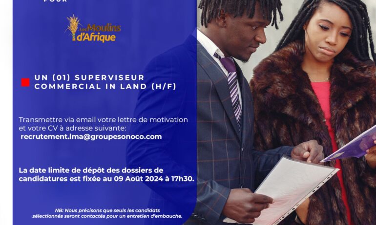 UN (01) SUPERVISEUR COMMERCIAL IN LAND (H/F)