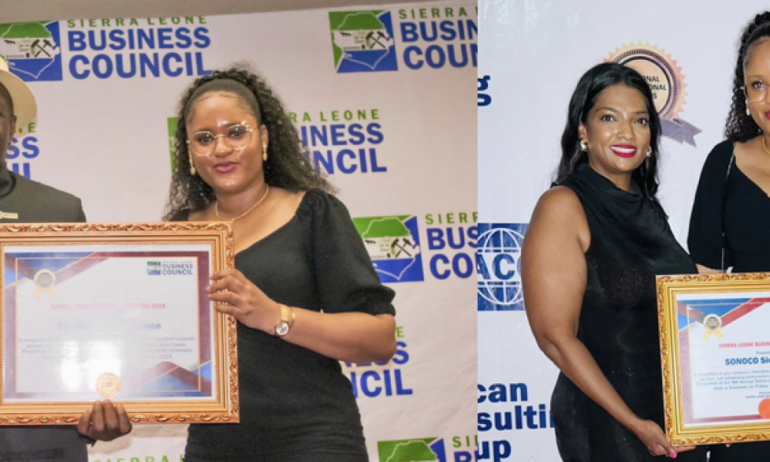 SONOCO Sierra Leone Honorée lors du Sierra Leone Business Summit & Awards 2024