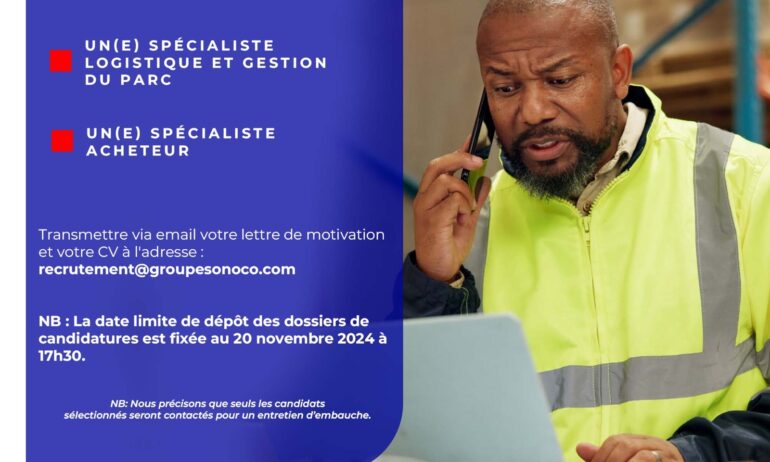 UN(E) SPÉCIALISTE LOGISTIQUE ET GESTION DU PARC / UN(E) SPÉCIALISTE ACHETEUR