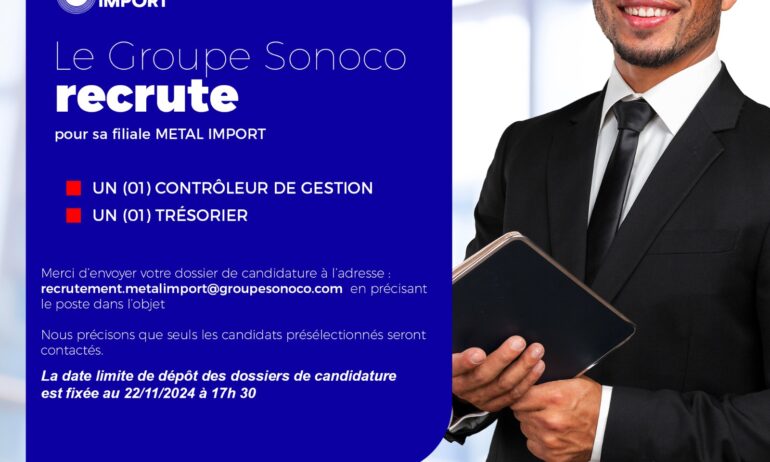 UN (01) CONTRÔLE DE GESTION / UN (01) TRESORIER