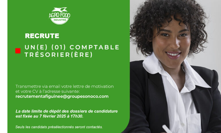 UN(E) (01) COMPTABLE TRESORIER(ÈRE)