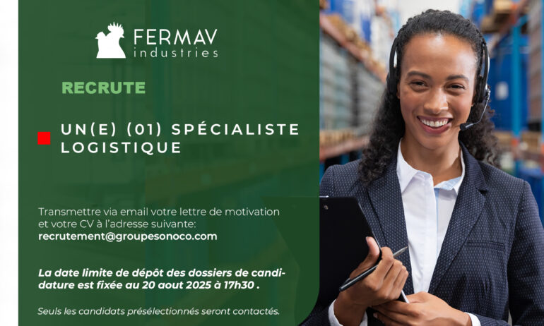 Un(e) (01) Spécialiste Logistique